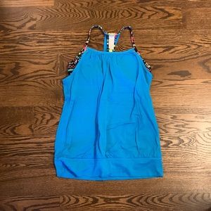Girls Ivivva blue/patterned tank top